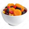 dried fruit pieces in bowl isolated on transparent png